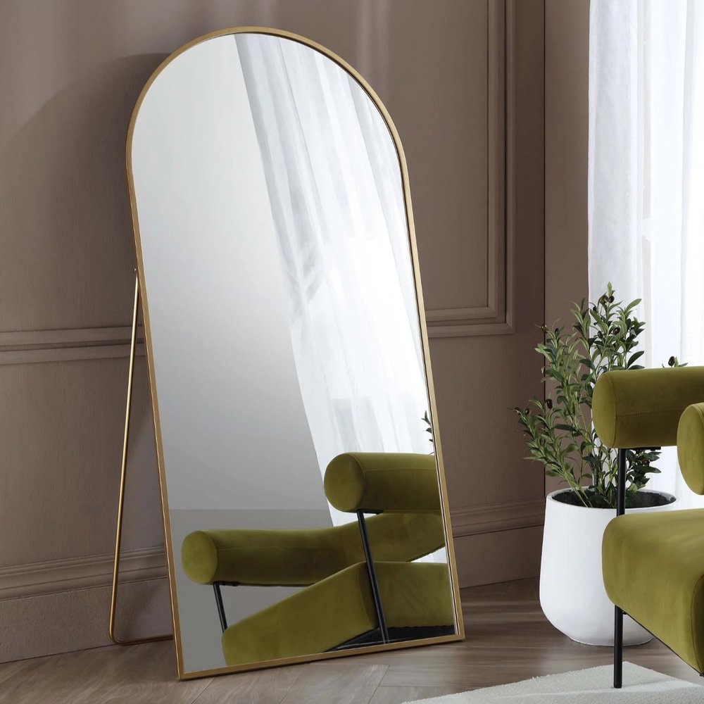 Photo: Daals - Dina Freestanding Arched Full Length Gold Mirror
