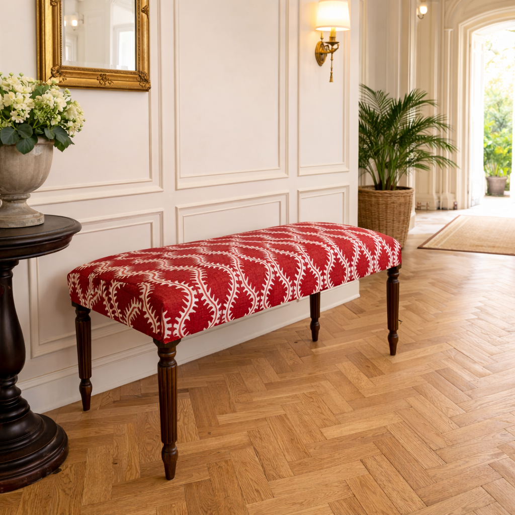 Rupert Bench in Linwood Helter Skelter Cherry