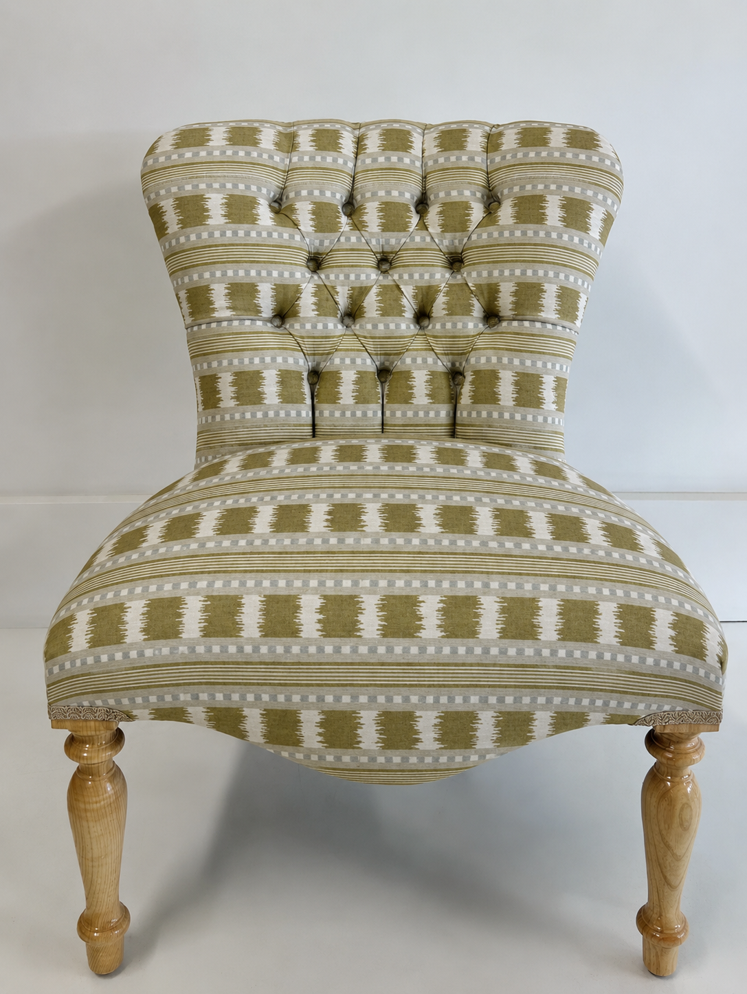 Small Statement Chair in James Hare Paxton Gold/Grey