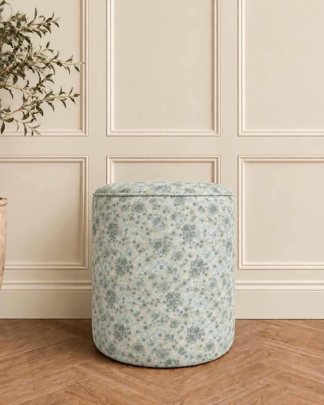 Floral Ottoman in a Refined Cream Interior.png