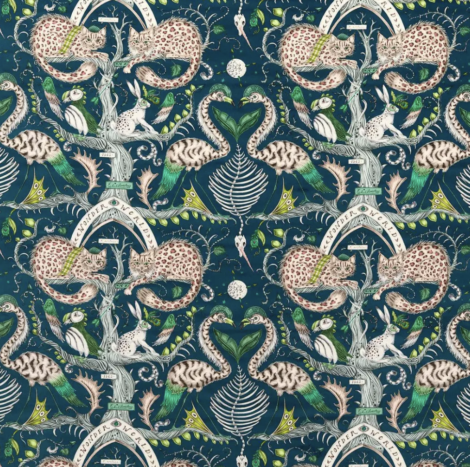 Emma J Shipley Wonder World Velvet Teal