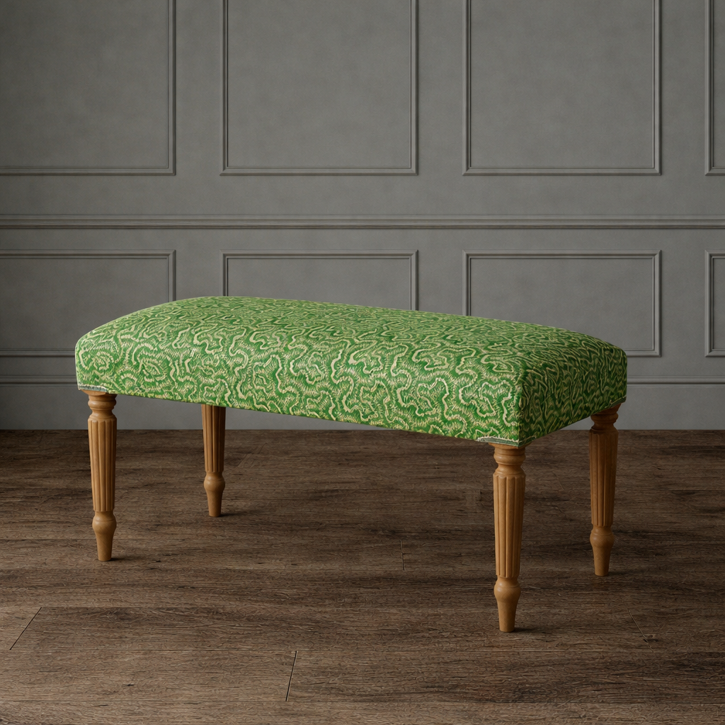 Rupert Bench in Linwood Polka Grasshopper