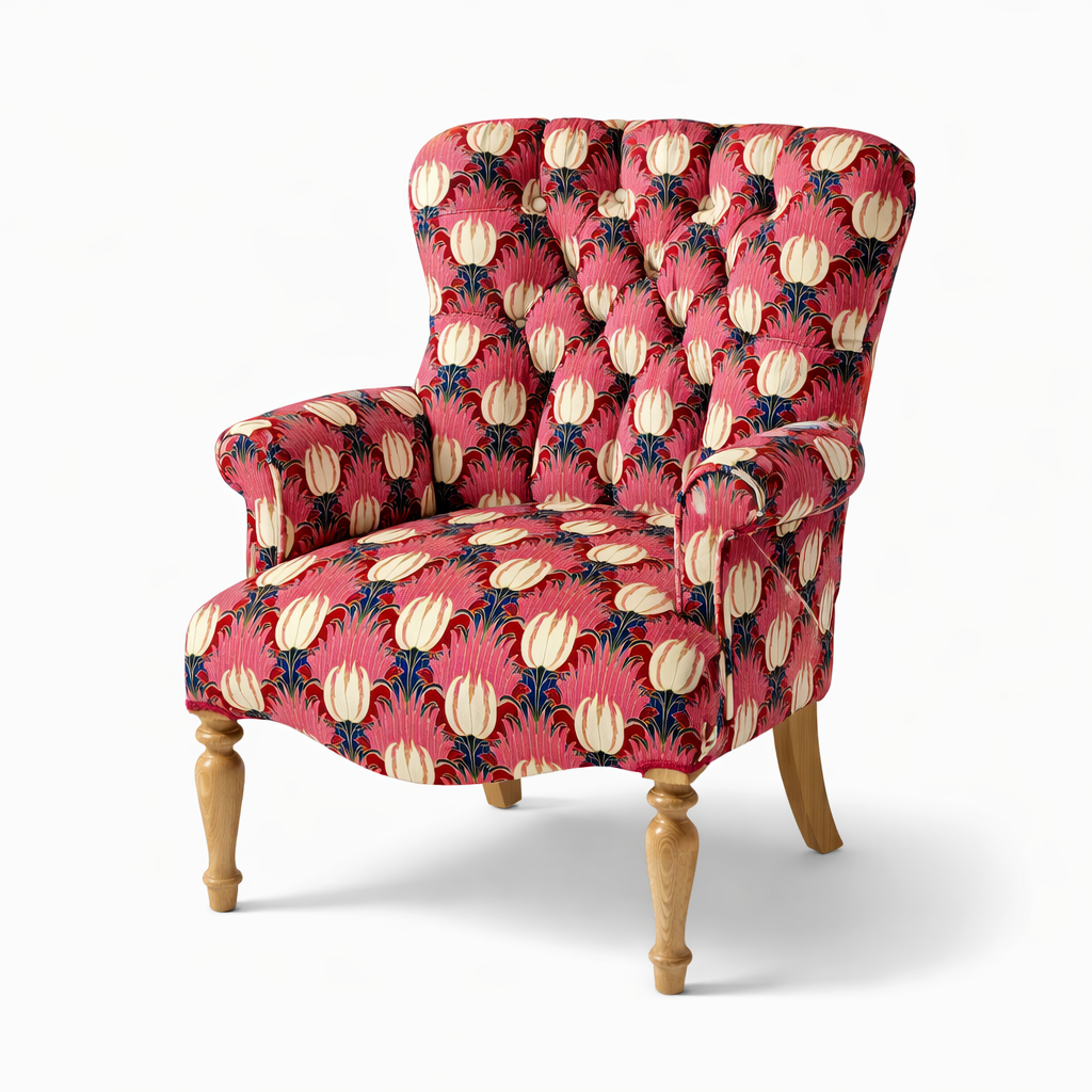 Statement Chair in Morris & Co Tulip and Bird Velvet
