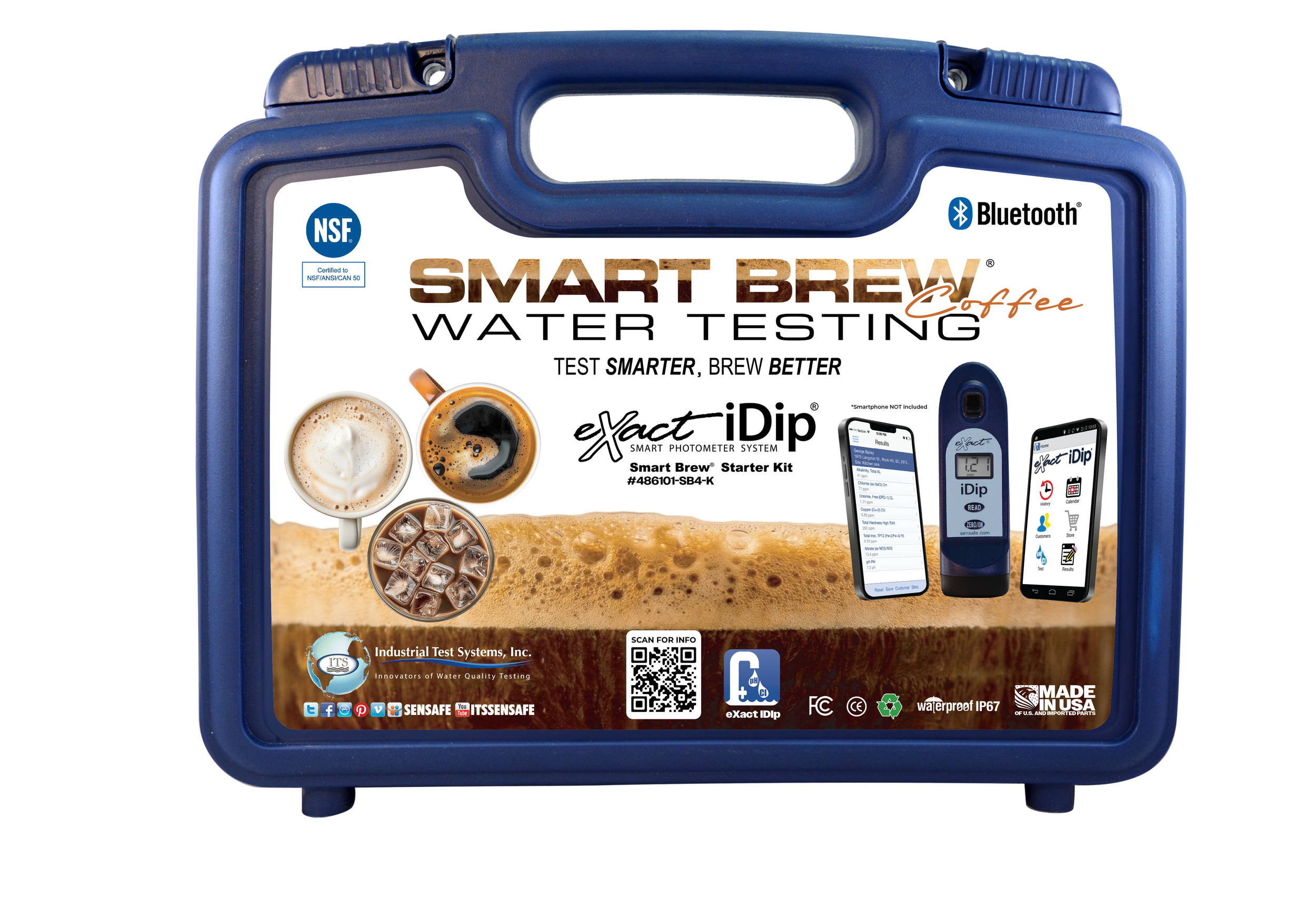 Industrial Test Systems | eXact iDip® Smart Brew® Starter Coffee Water Test Kit #486101-SB4-K