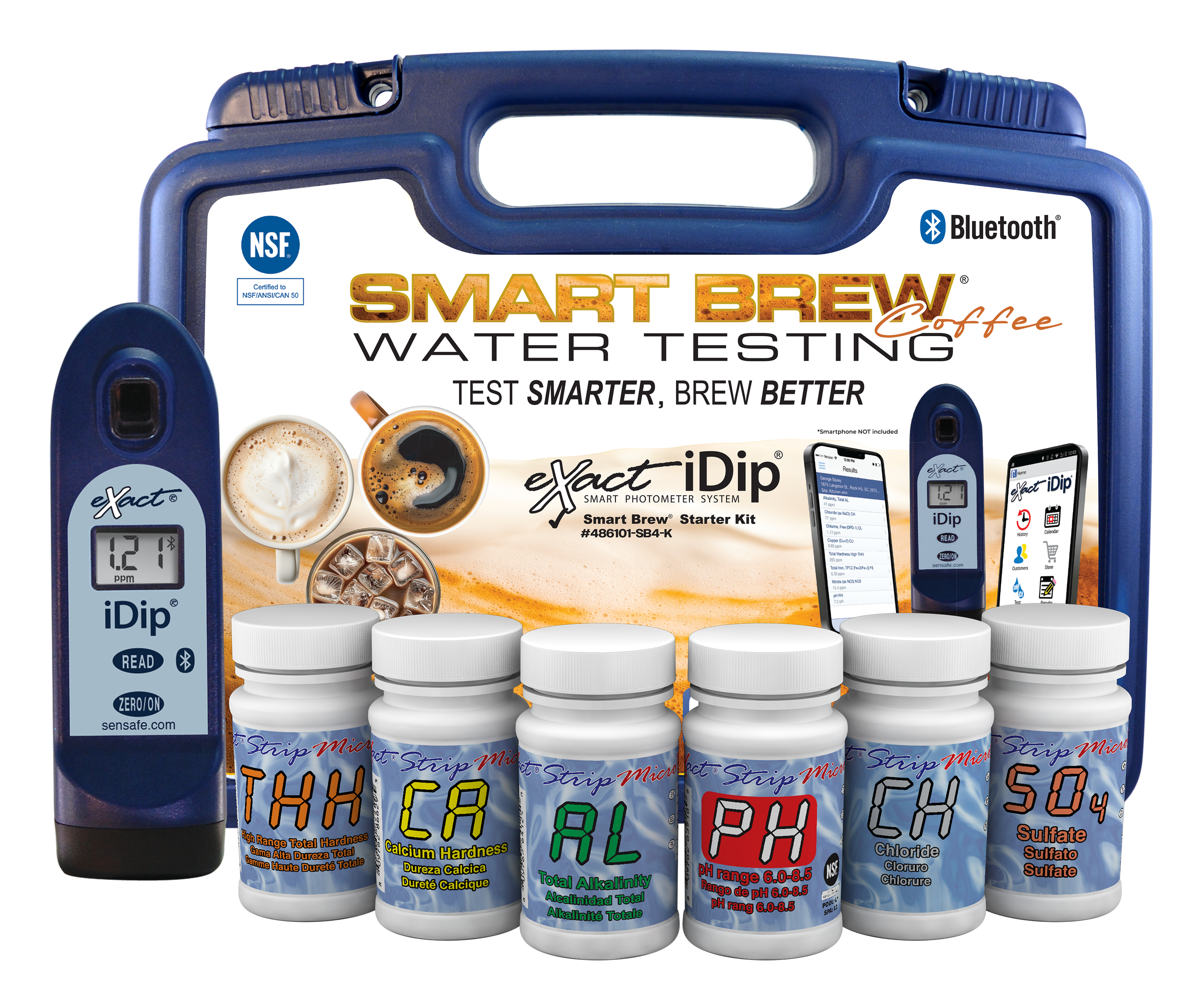 Industrial Test Systems | eXact iDip® Smart Brew® Starter Coffee Water Test Kit #486101-SB4-K