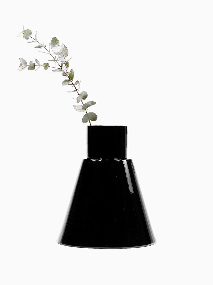Vienna Vase 01, ceramic, blown glass — Casalto