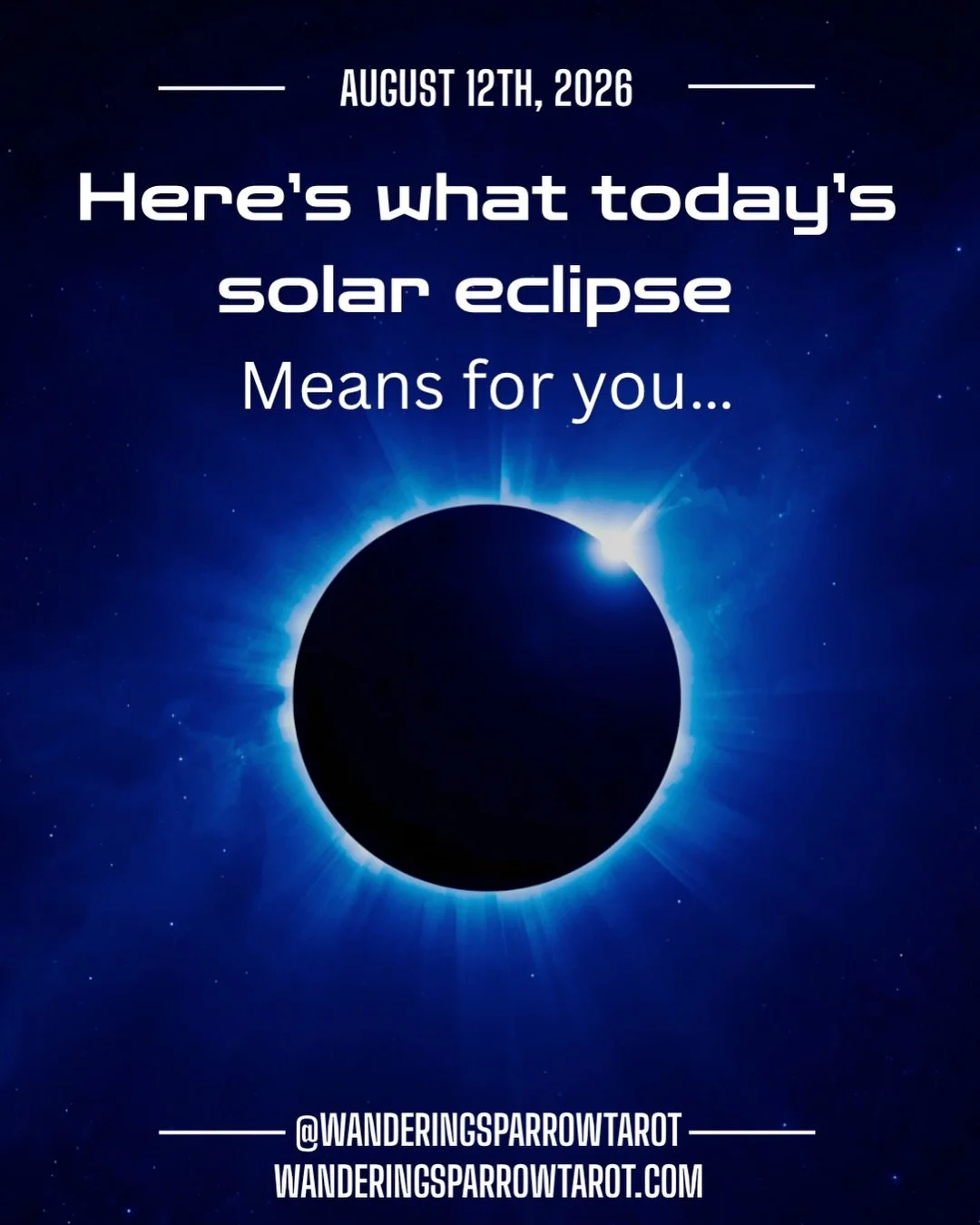 Here&rsquo;s what today&rsquo;s eclipse means for you 🌑 comment your element or astrology sign for more ✨👇🏽 
#solareclipse #eclipse2026 #tarotreadings #tarot  #astrology