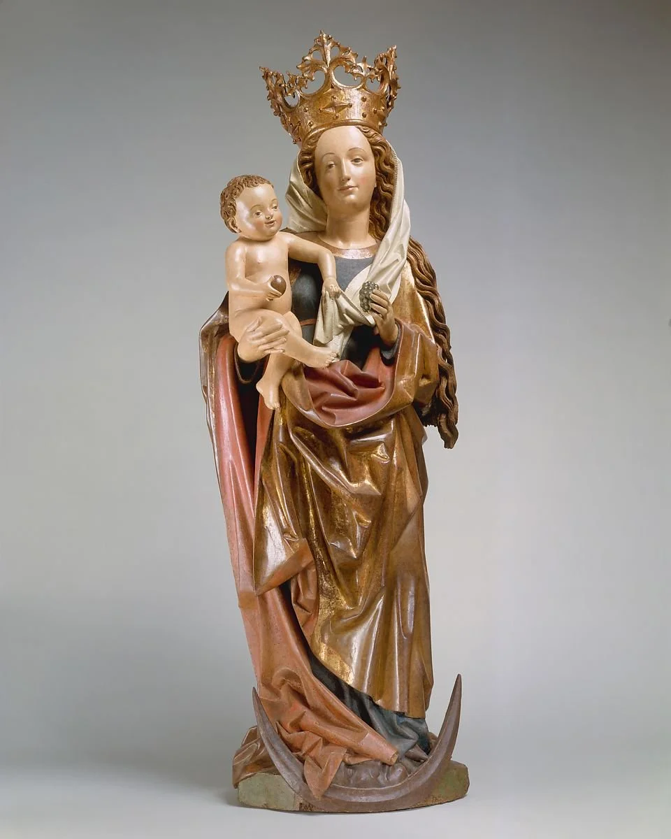 Virgin and child on a crescent moon. c. 1480