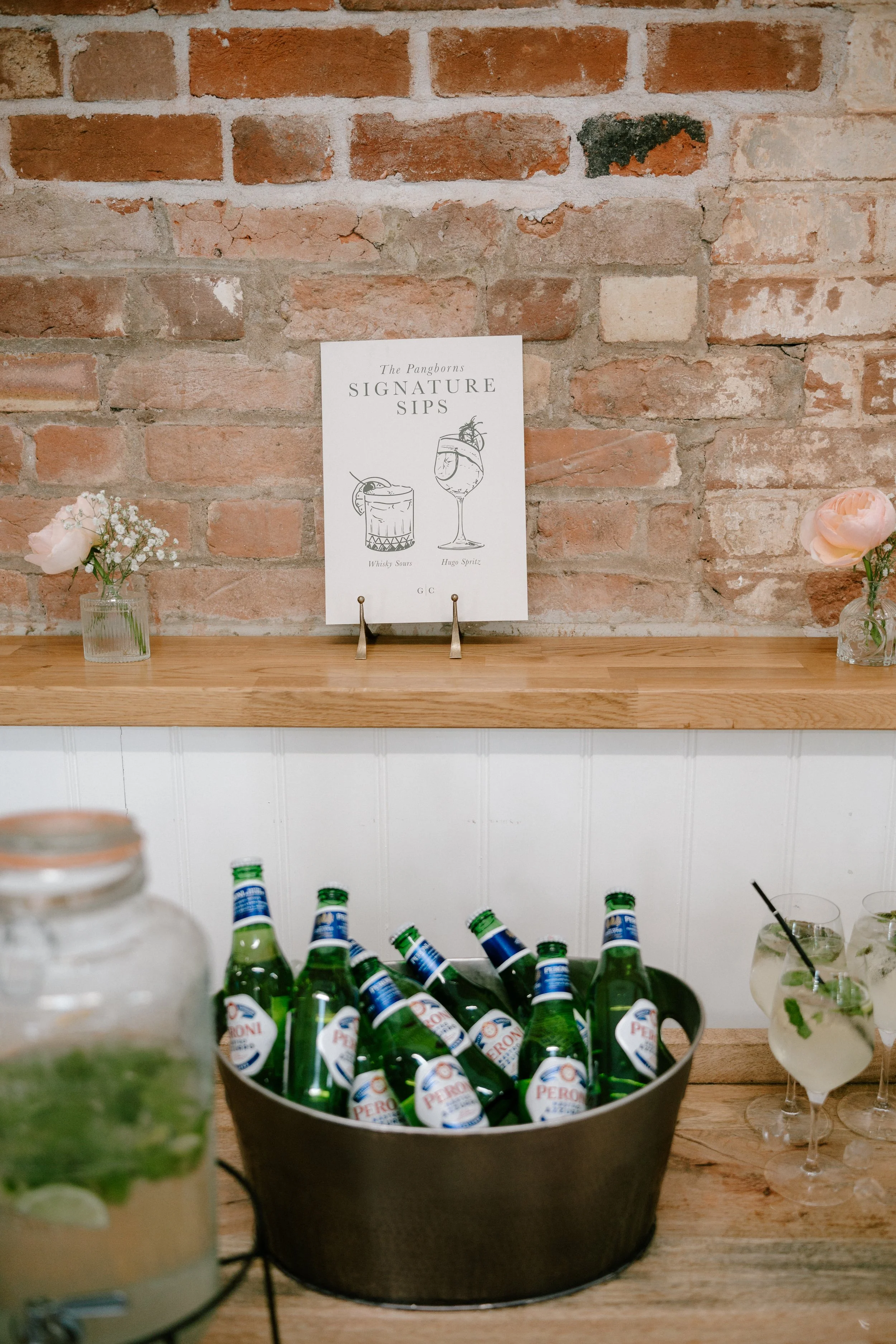 Polly Pickle Evelyn Wedding Cocktail Sign