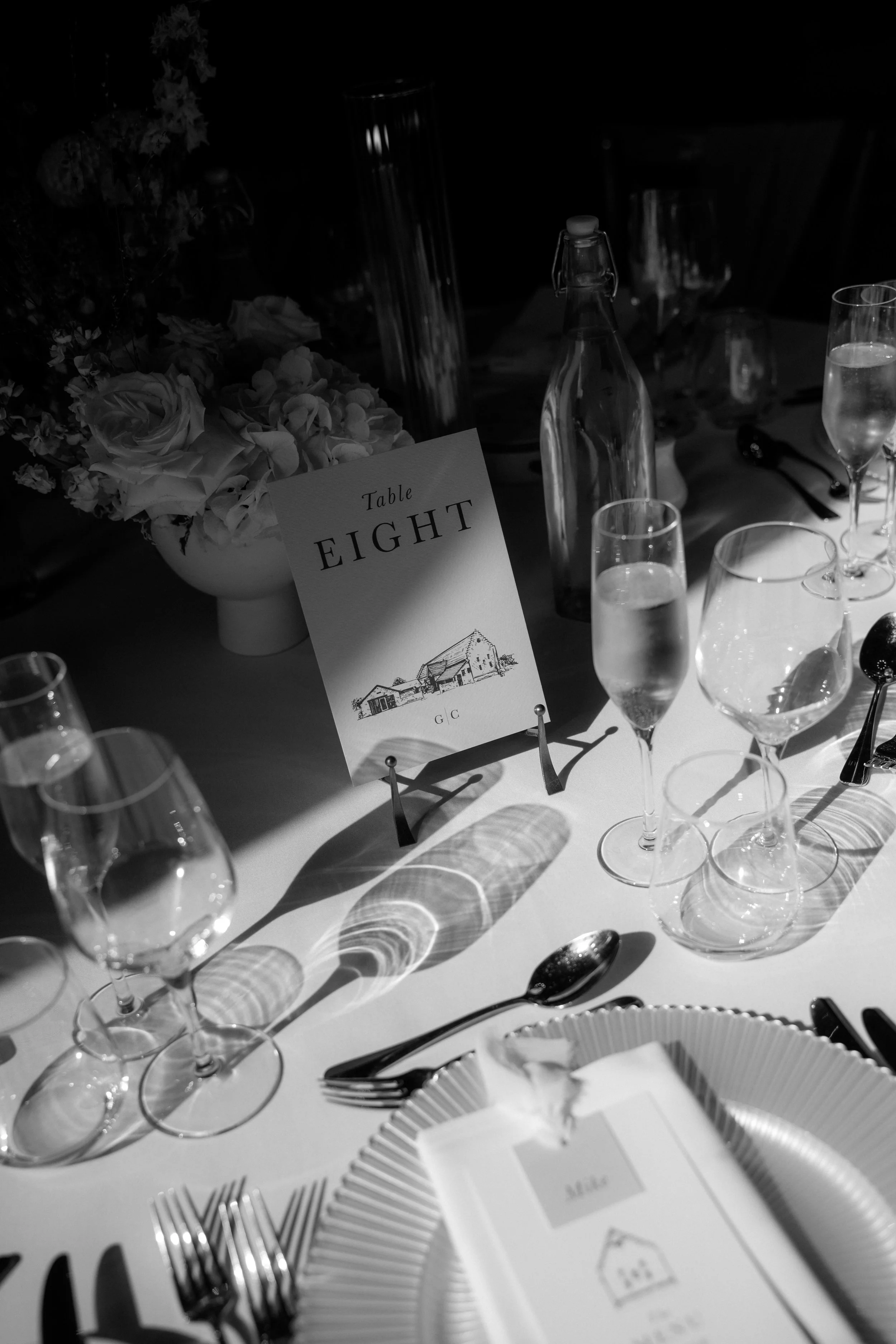Polly Pickle Evelyn Wedding Table Name Card