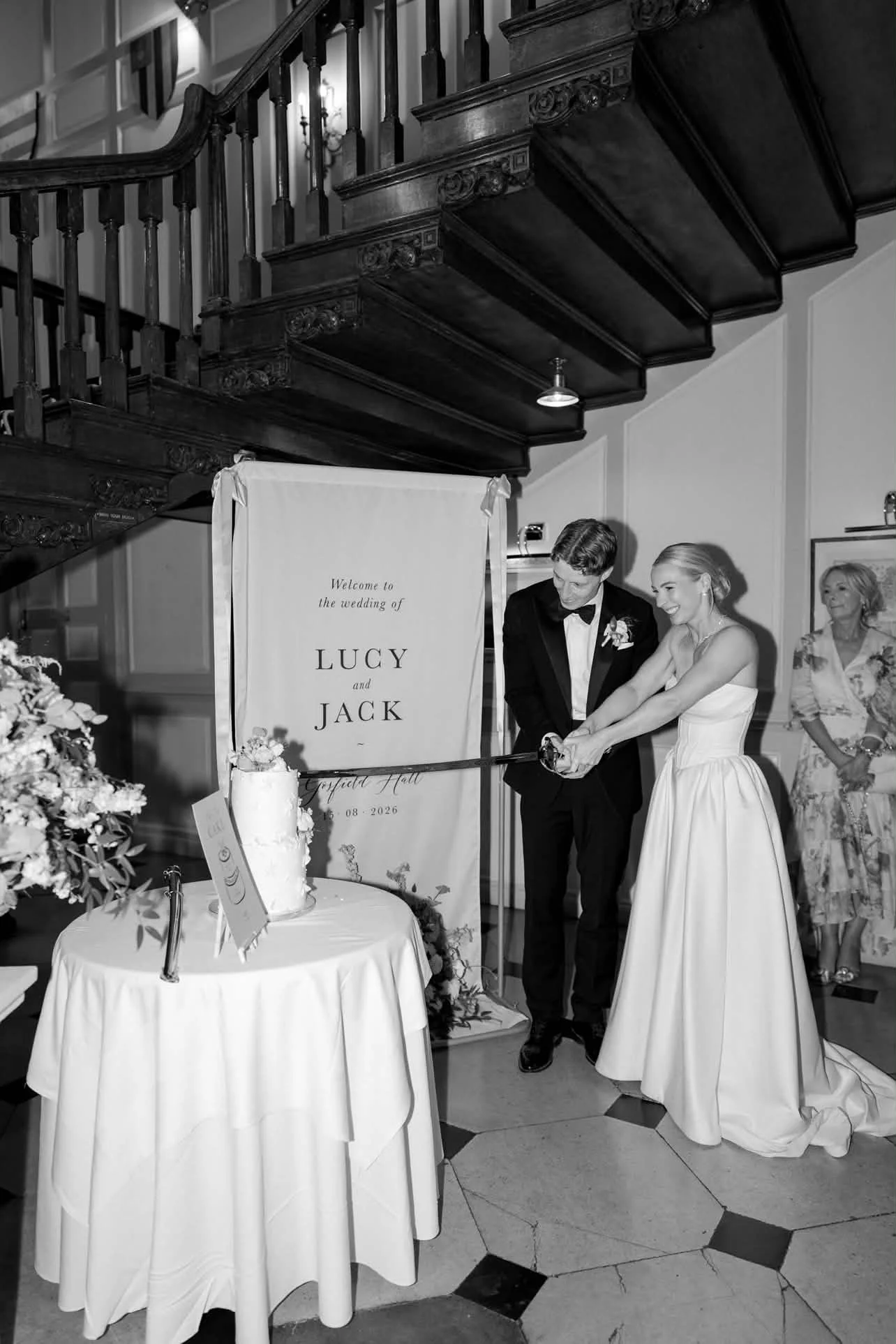 Polly Pickle Bespoke Wedding Fabric Welcome Sign