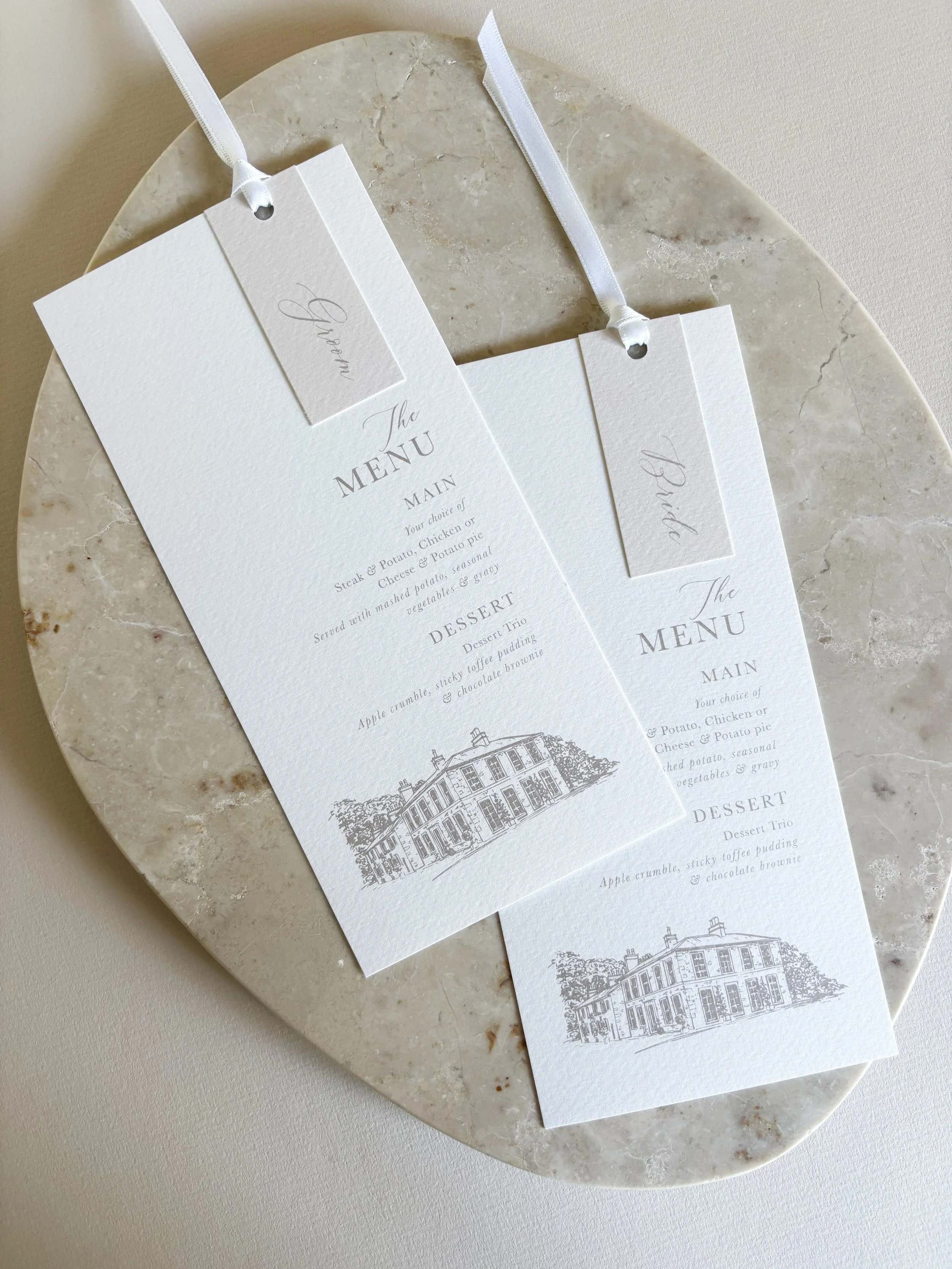 Polly Pickle Bespoke Wedding Table Name with Venue Illustration