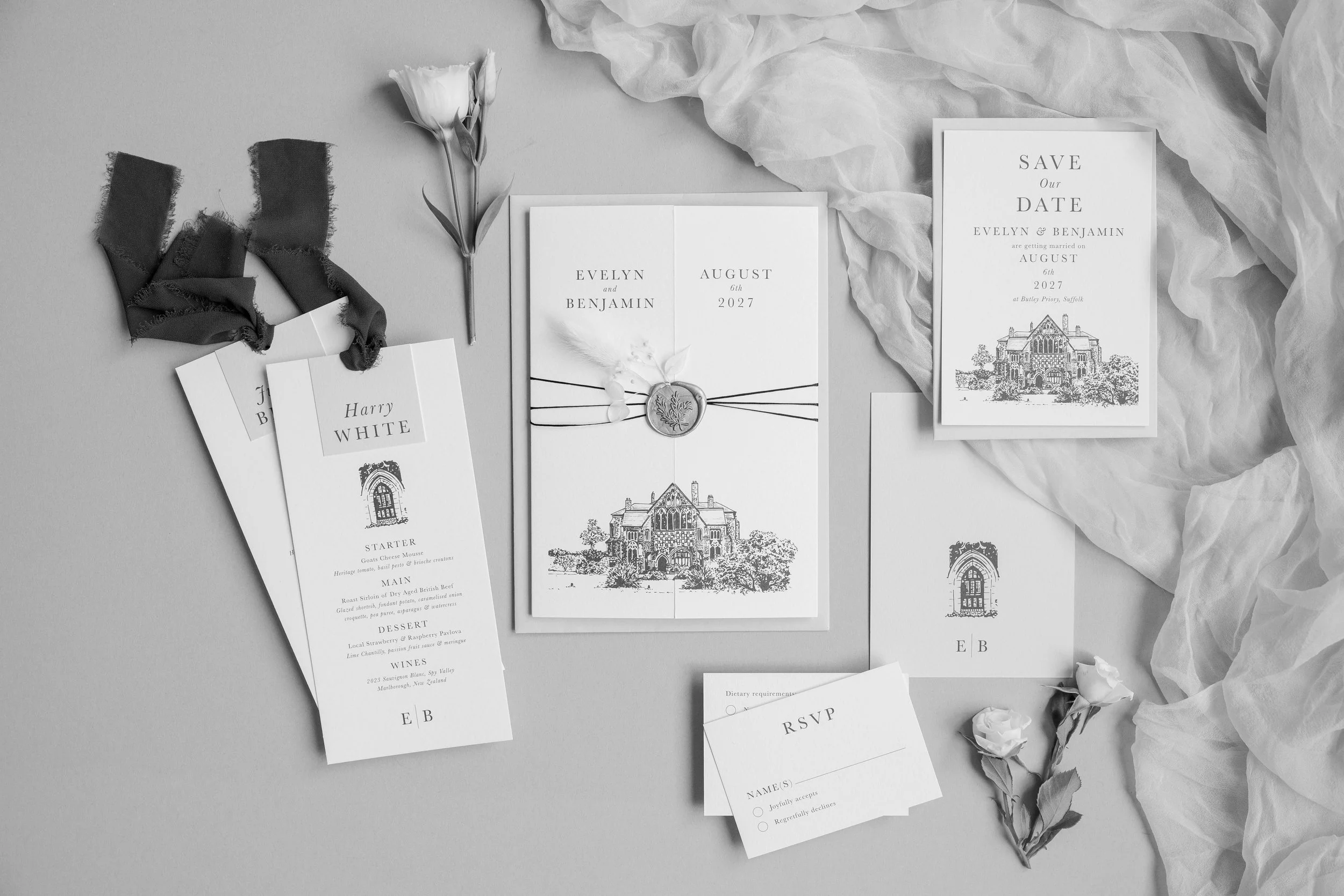 Polly Pickle Evelyn Wedding Invitation Suite