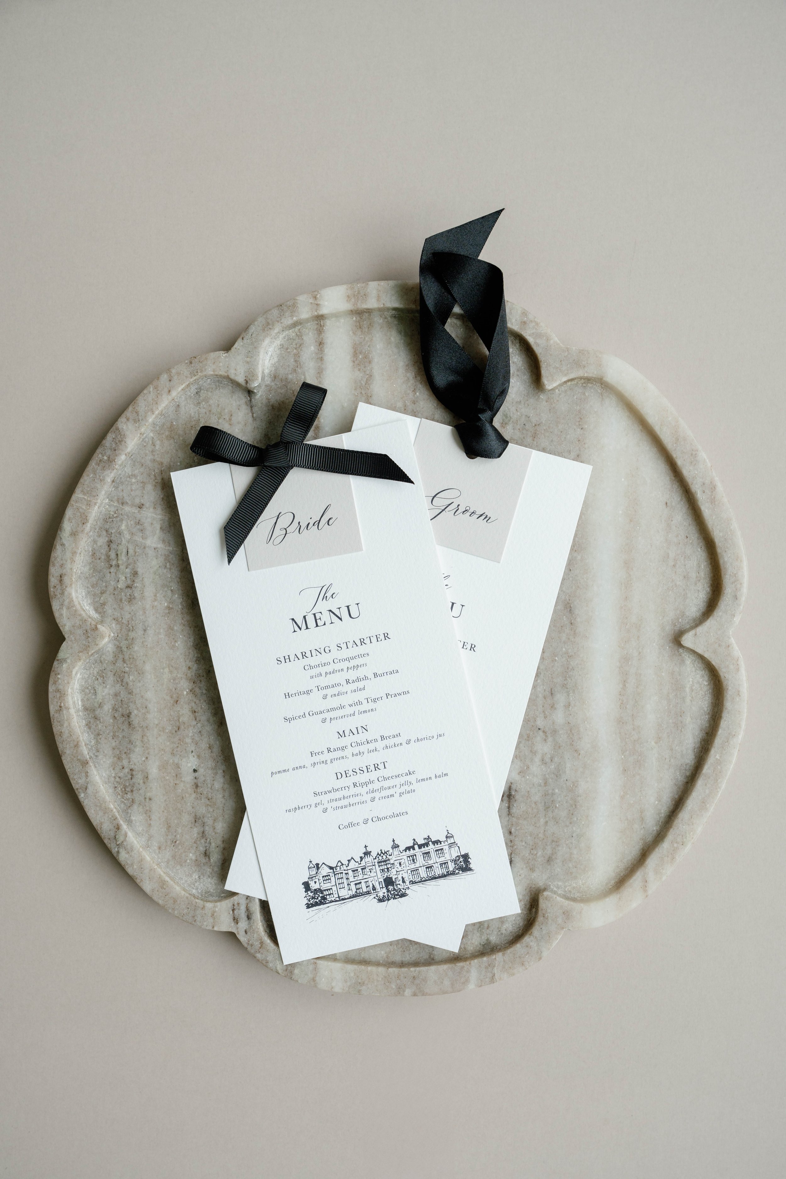 Polly Pickle Aurora Wedding Menu
