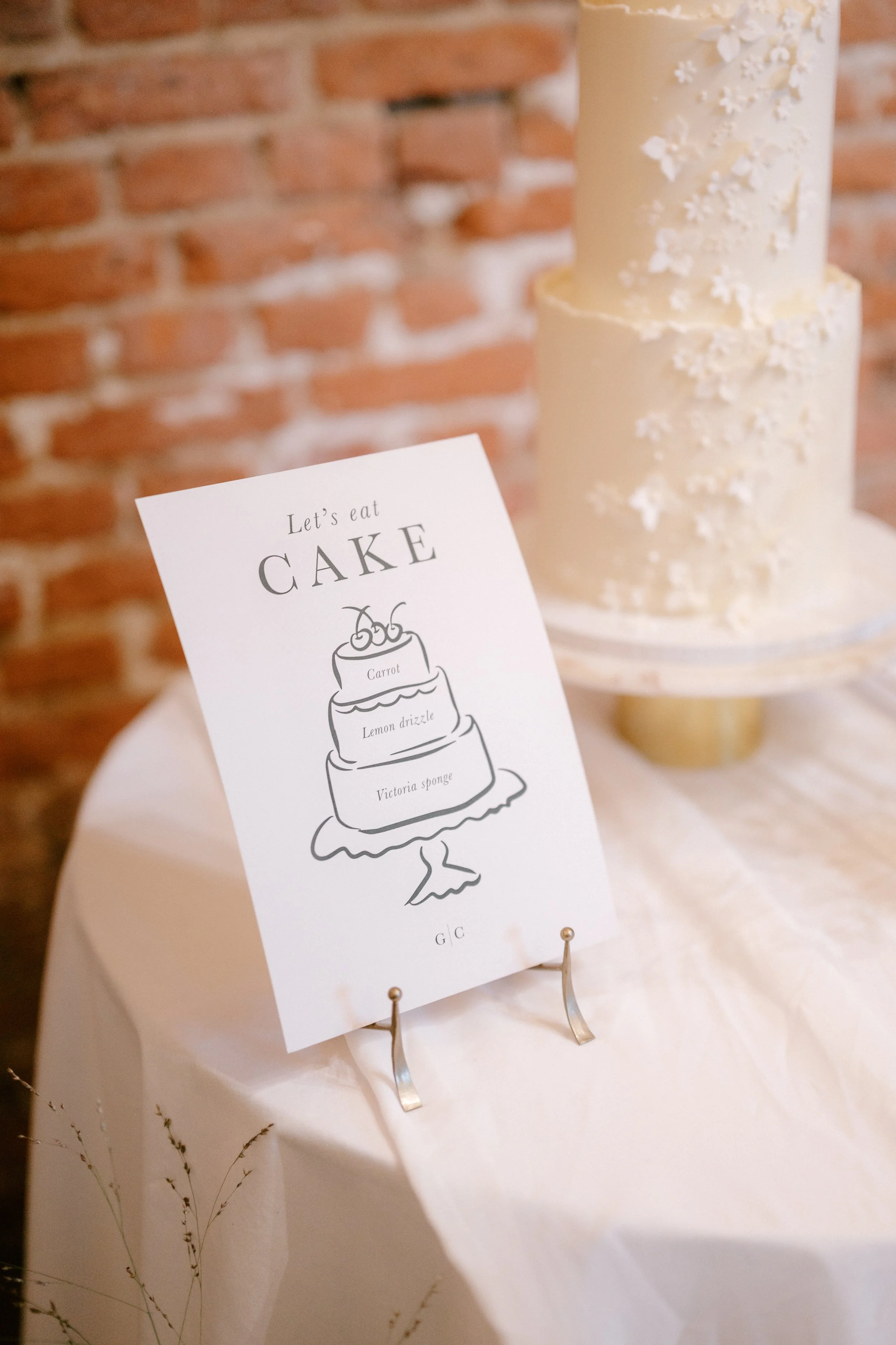 Polly Pickle Evelyn Wedding Cake Sign