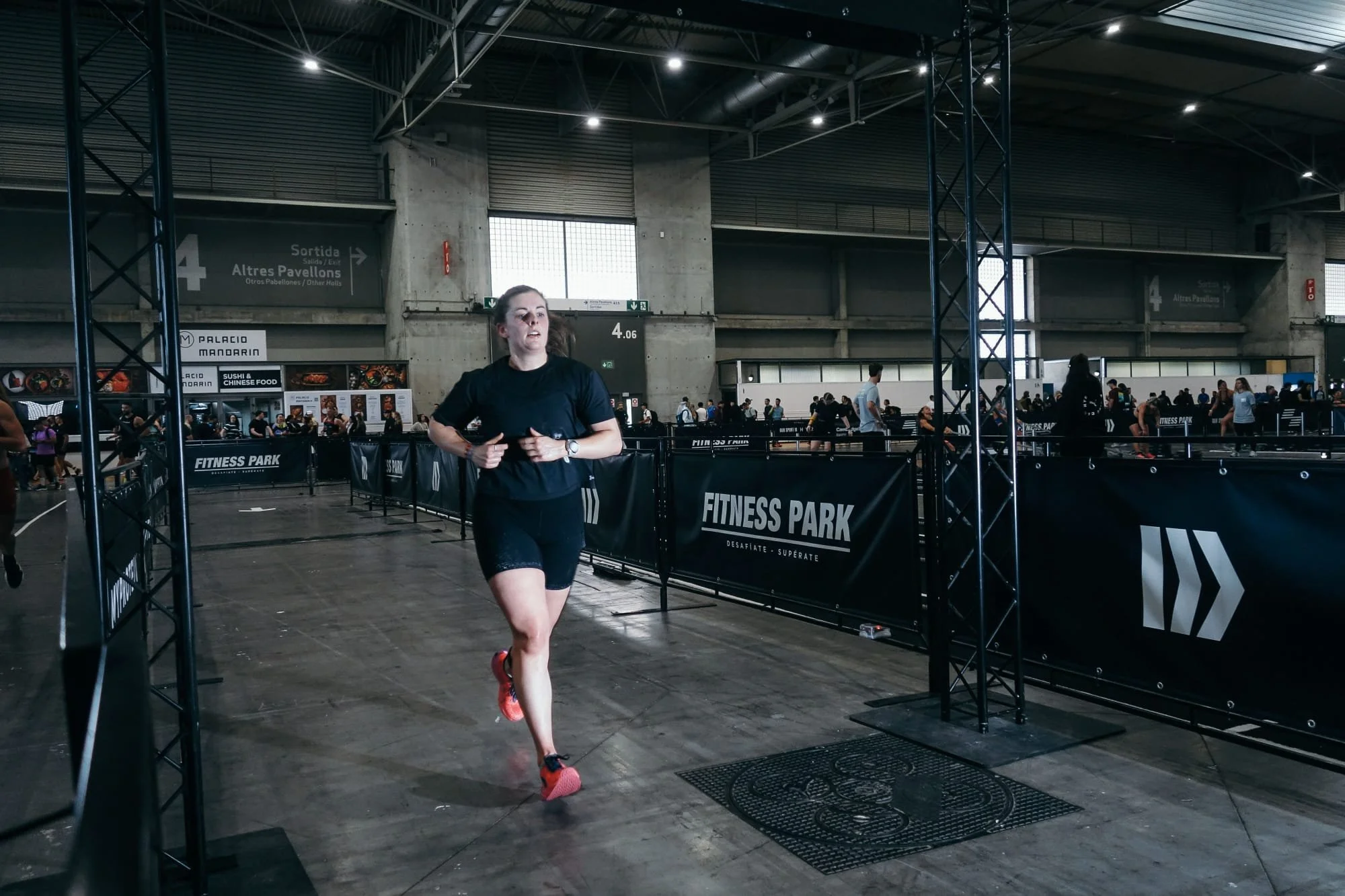 Image showing a person running in a HYROX race