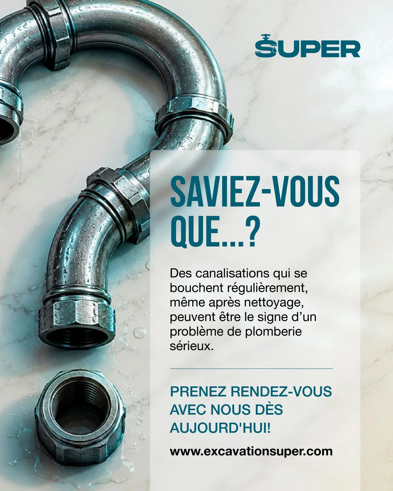 Un probl&egrave;me r&eacute;current de canalisation? Mieux vaut agir rapidement avant que la situation s&rsquo;aggrave. 🚰

Prenez rendez-vous d&egrave;s aujourd&rsquo;hui. Lien dans notre bio!
___

Recurring drain issues? It&rsquo;s always better to