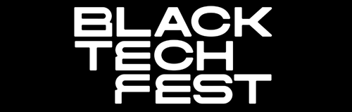 Black Tech Fest logo in white text on a black background.