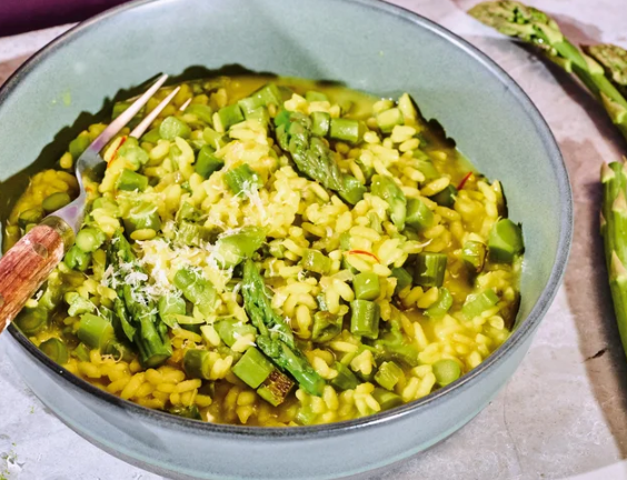 spargelrisotto grün