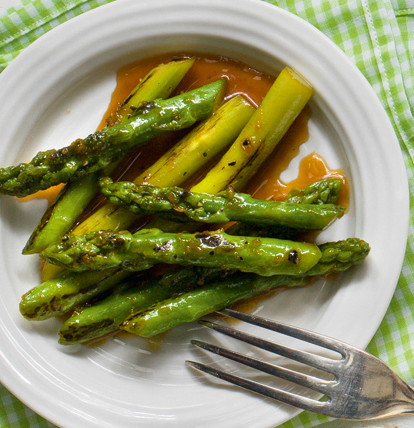 asia-spargel aus dem rohr