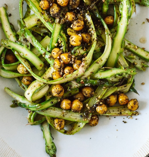 spargel mit kichererbsen