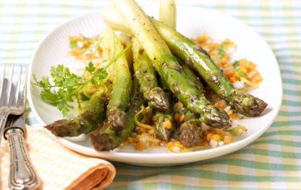 spargel mit linsenvinaigrette