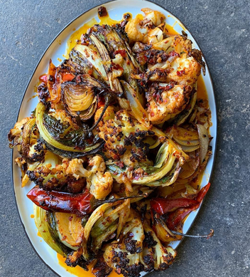 ofen-karfiol mit chilibutter