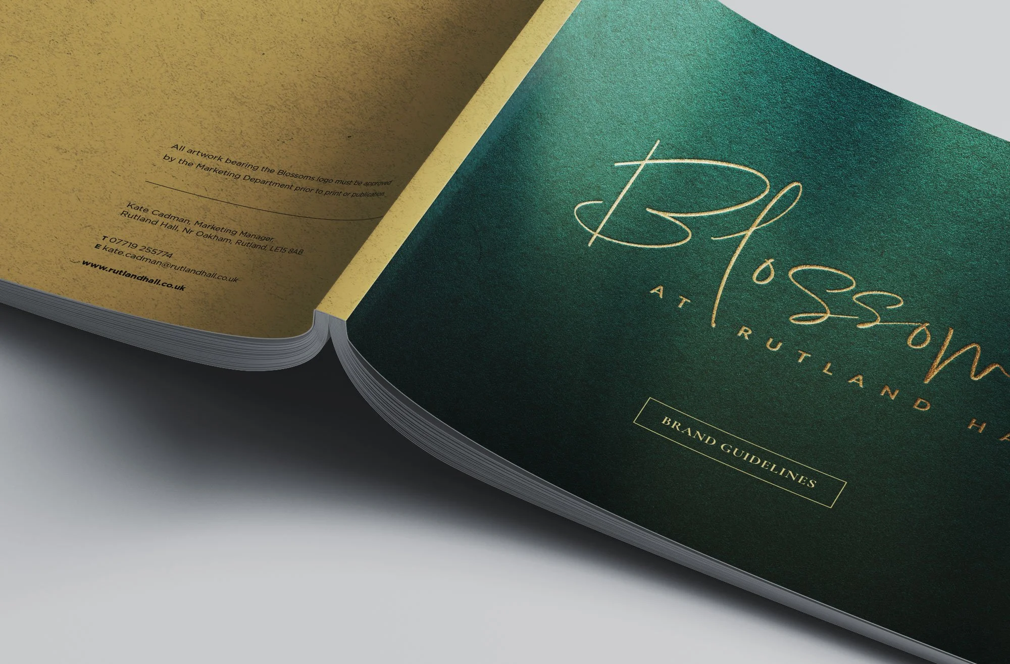 Blossoms at Rutland Hall Brand Guidelines Design