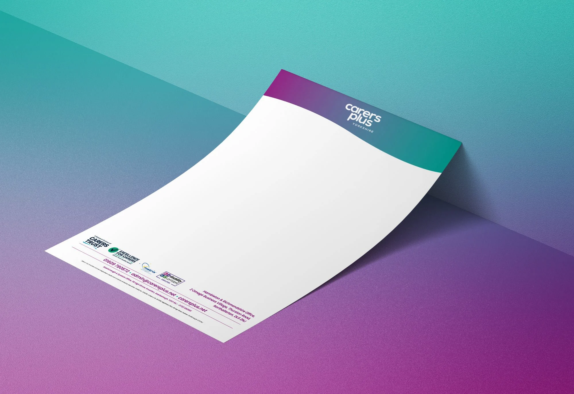 Carers Plus Yorkshire Graphic Design and Brand Communications