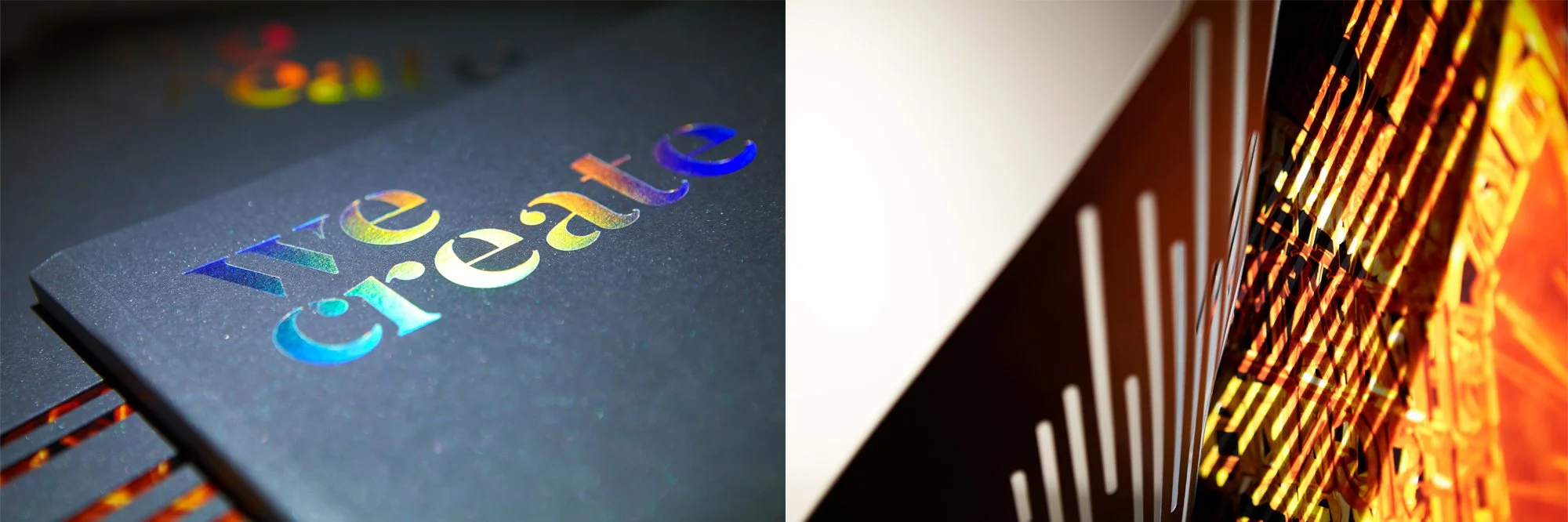 Fitzpatrick Design portfolio with luxury print finishes and holographic foil block