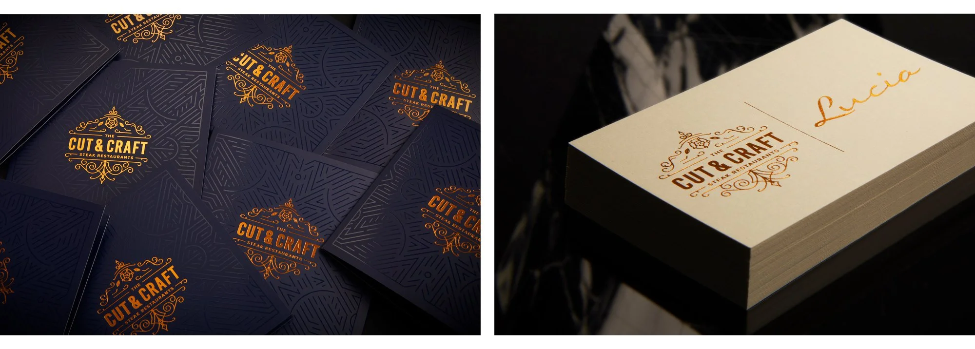 The Cut & Craft Luxury business cards and print