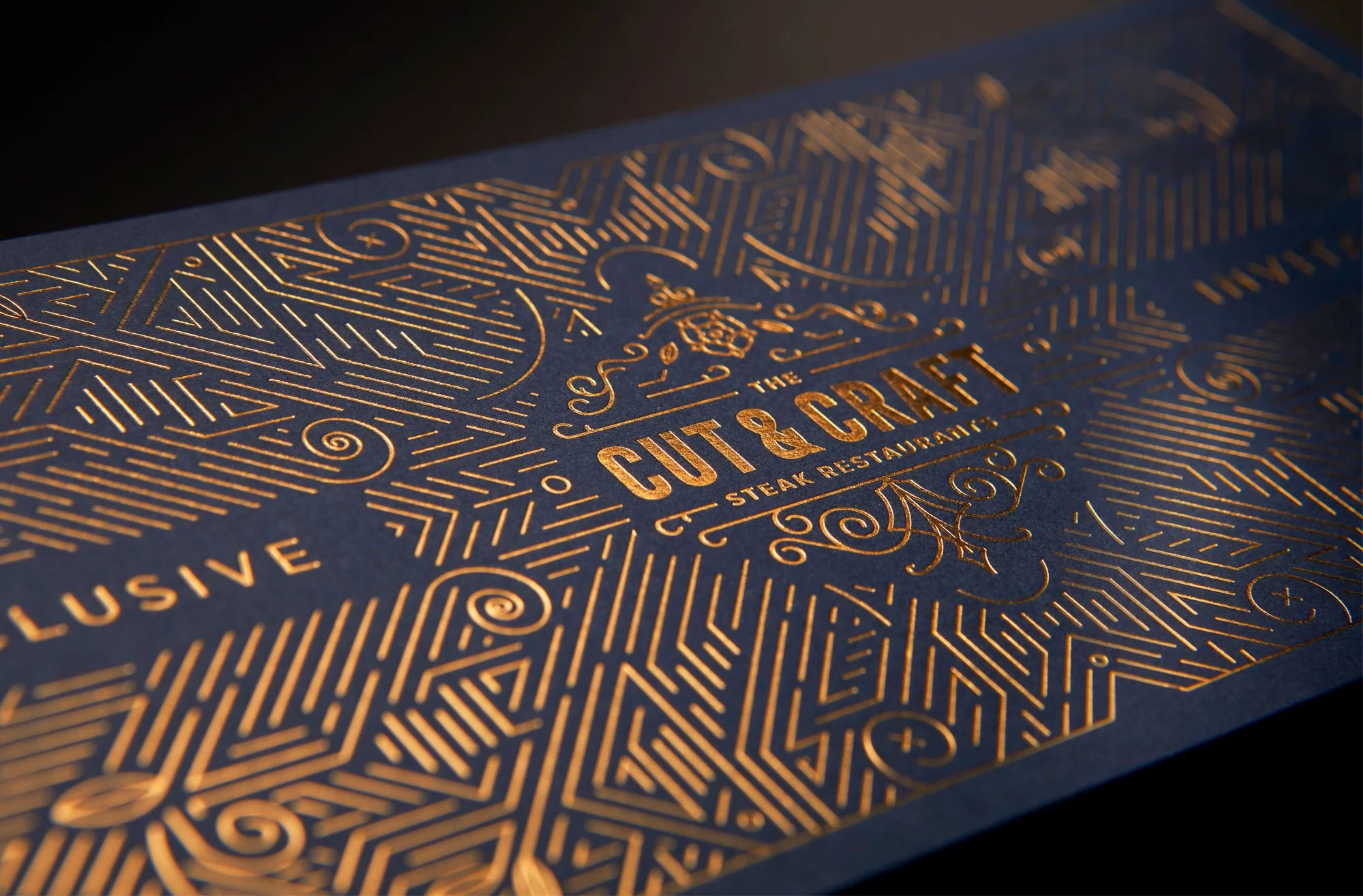 The Cut & Craft Luxury Launch Invitation Design and print 