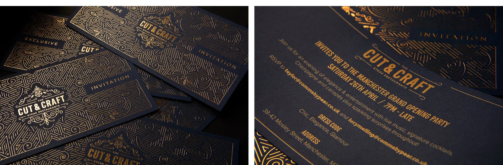 The Cut & Craft Manchester Restaurant Launch Invitation