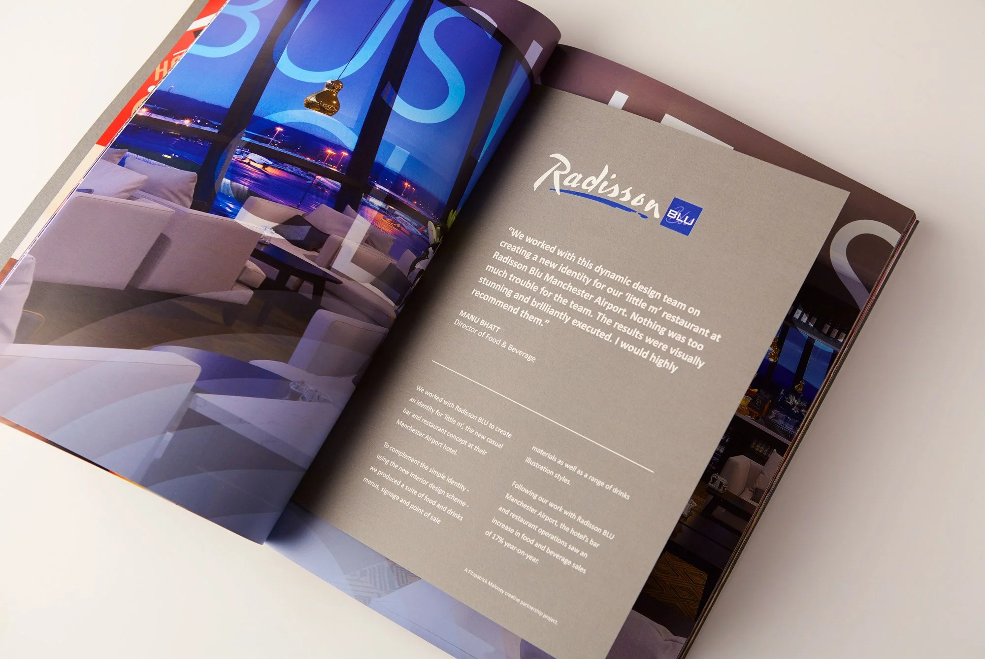 Fitzpatrick Design Luxury Print Portfolio featuring work for Radisson Blu Hotels
