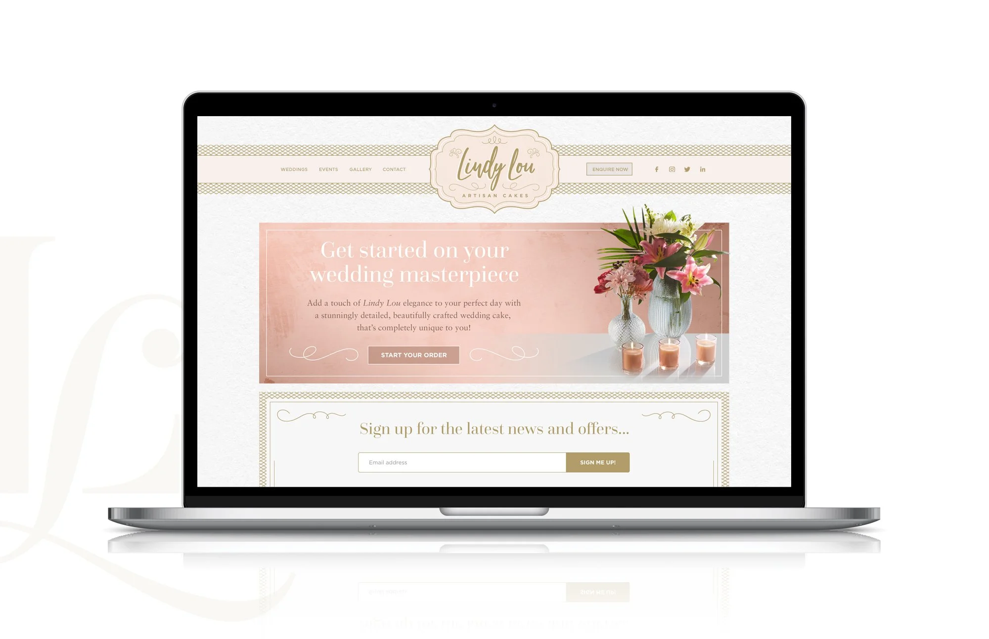 Lindy Lou Artisan Cakes Website Design by Fitzpatrick Design