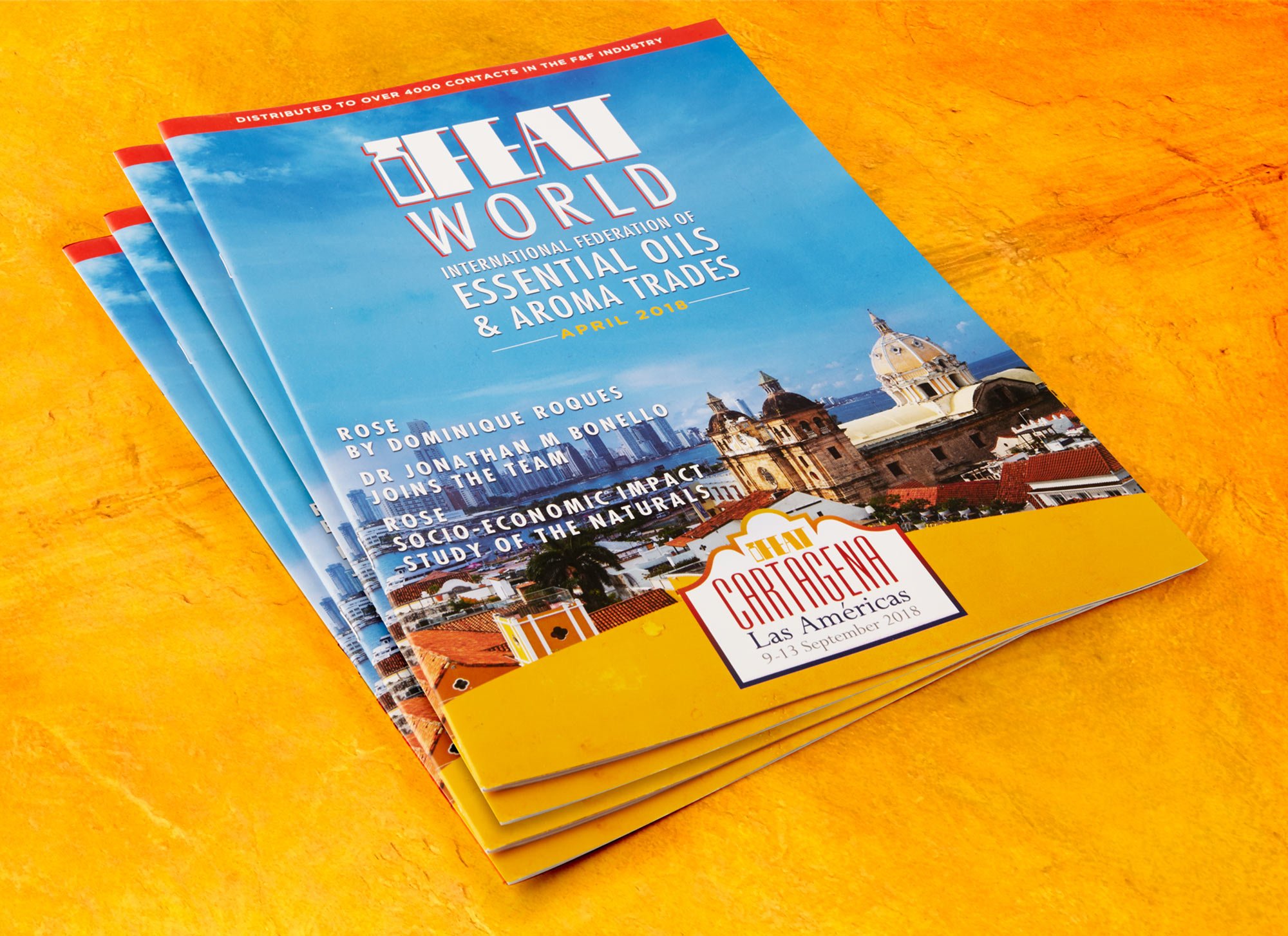 IFEAT International Federation of Essential Oils and Aroma Trades brochure design