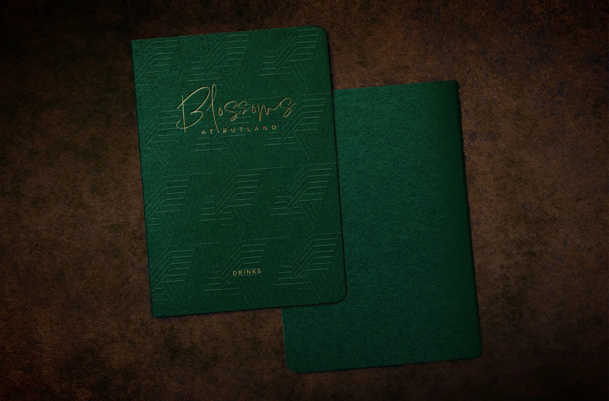 Blossoms at Rutland Hall Menu Cover Design by Fitzpatrick Design