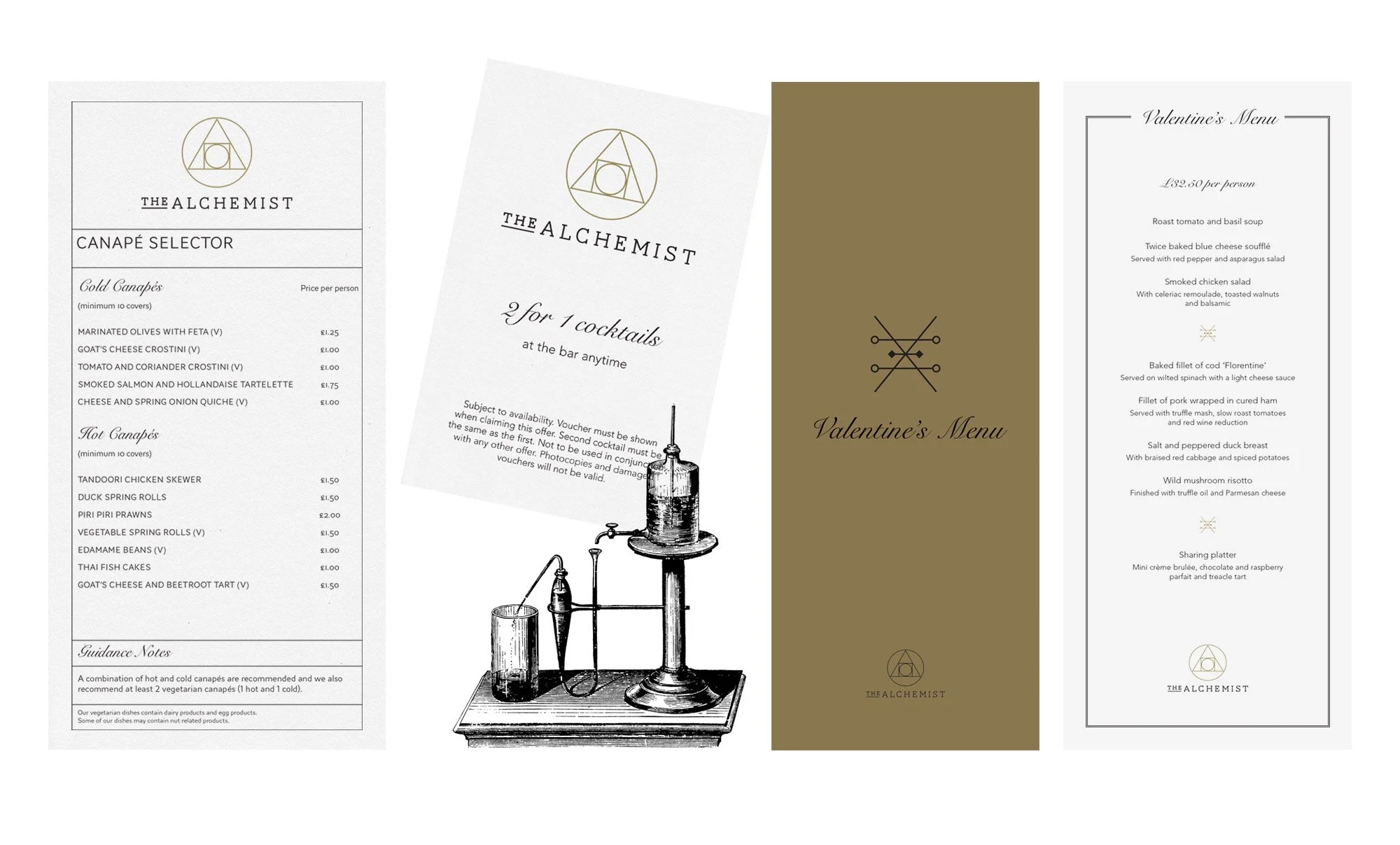 The Alchemist Menu Design by Fitzpatrick Design