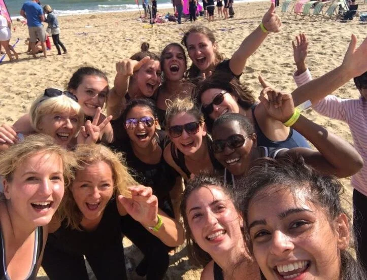 Inglis Netball Club players celebrating becoming 2017 Beach Netball Champions!