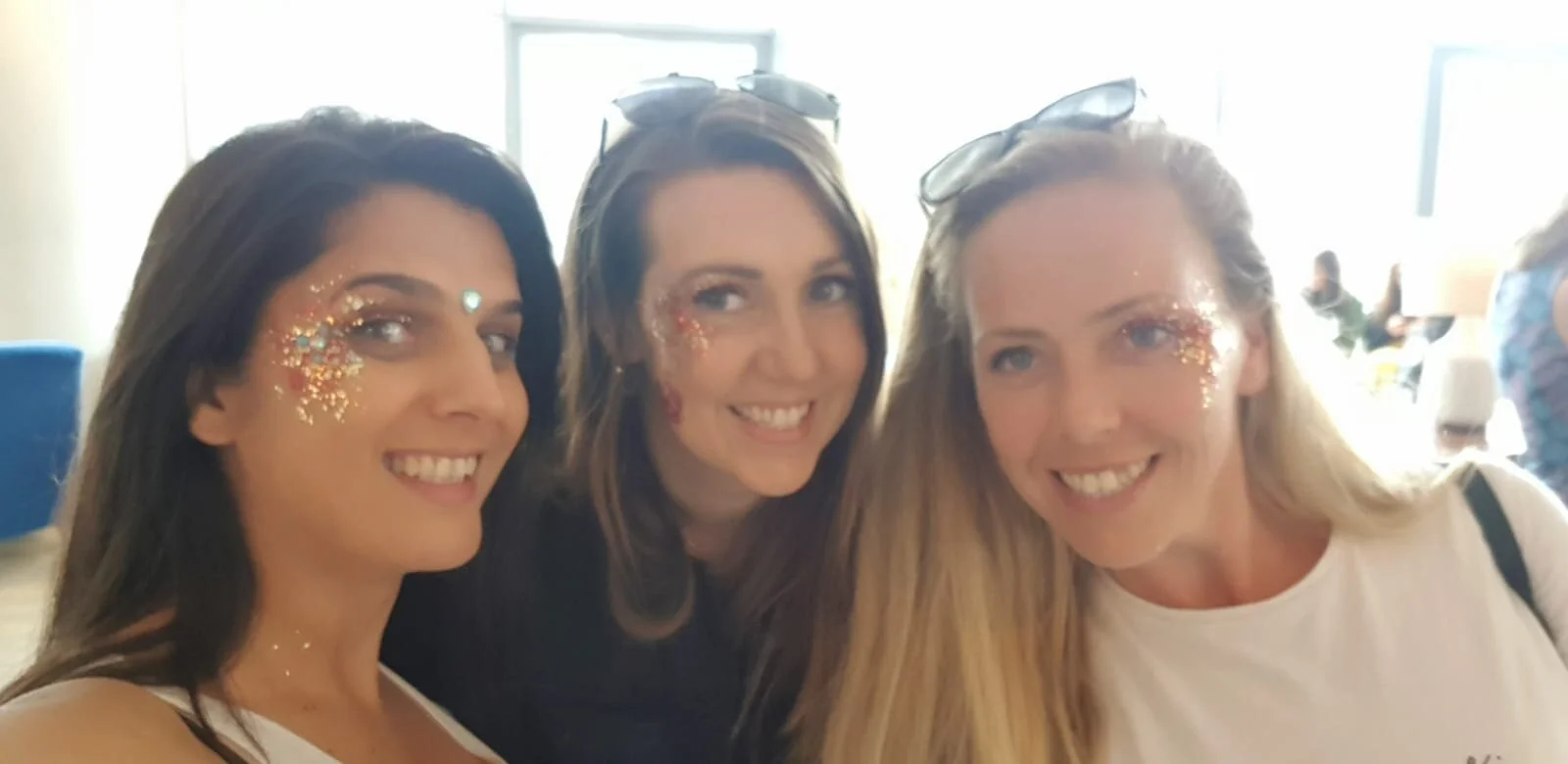 Inglis Netball Club players posing for a selfie at the Netball World Cup 2019