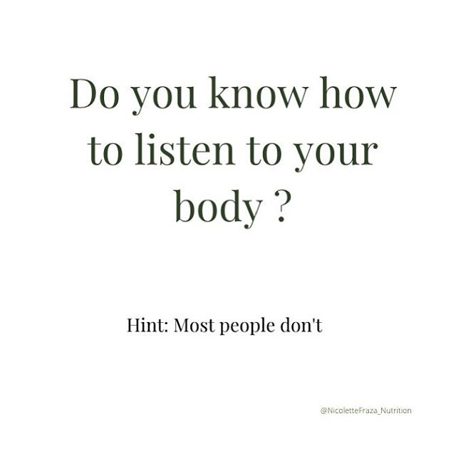 When your body speaks, do you listen?
.
Your body has amazing capabilities to tell you what it needs.
.
If you are suddenly exercising less (hello
👋 quarantine) your body will adjust by sending you fewer hunger cues.
.
It&rsquo;s our job to listen👂