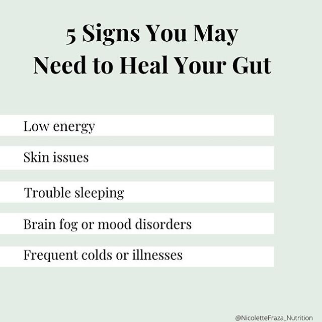 Do you still believe the only side effect of poor gut health is bloating?
.
Your gut is the center of your body 🧍🏻&zwj;♀️. Dysbiosis (unhealthy gut) can create many different symptoms.
.
🤯 Your gut microbiome plays a vital role in your mental heal