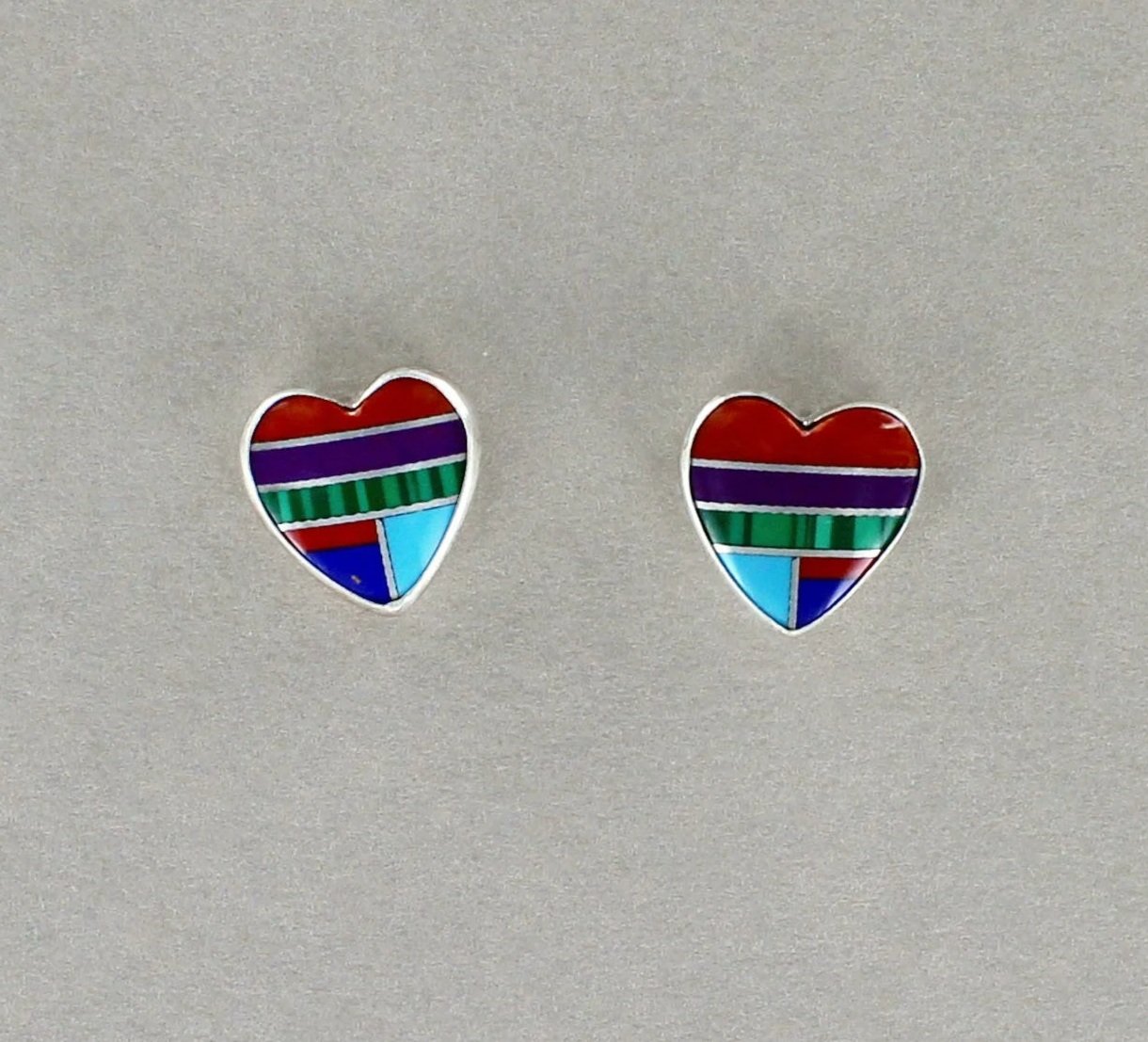 Inlay Heart Studs