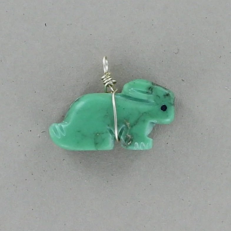 Stacey Turpen Turquoise Rabbit Pendant