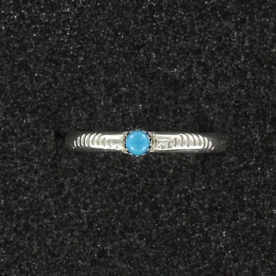 Small Turquoise Stone Sterling Silver Ring