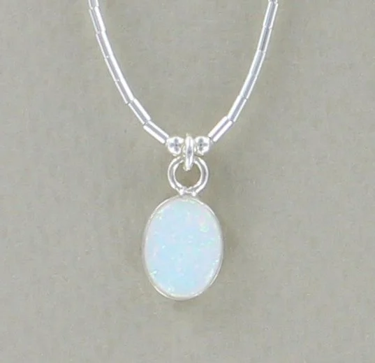 Oval opal pendant