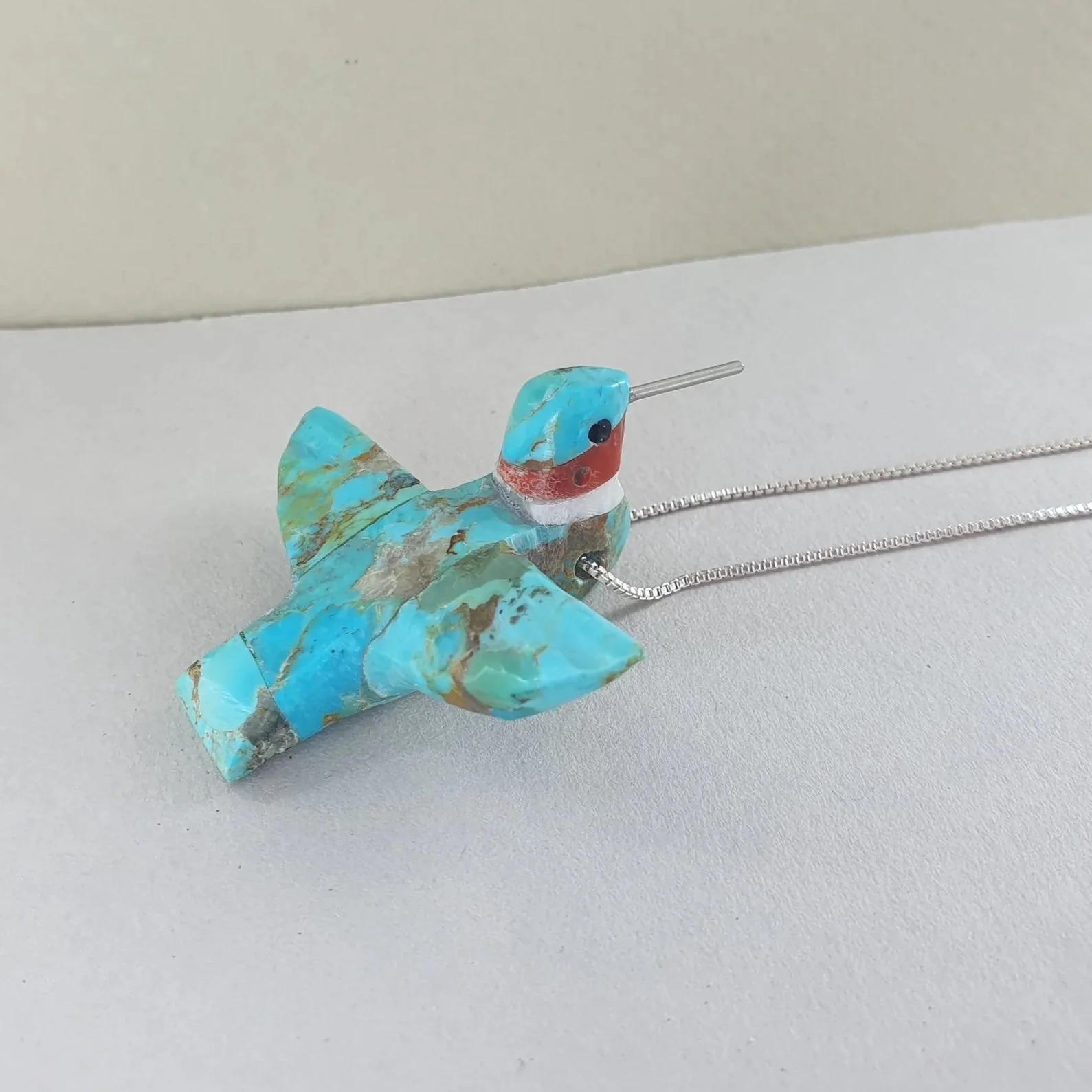 Turquoise Hummingbird Pendant
