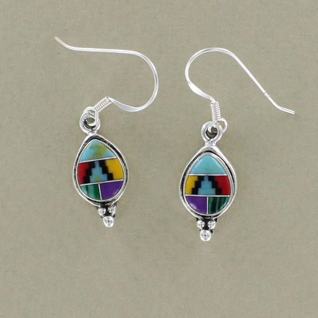 Aztec Small Teardrop Earrings