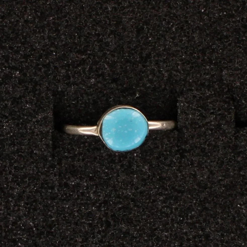 Turquoise Zuni Handmade Round Ring