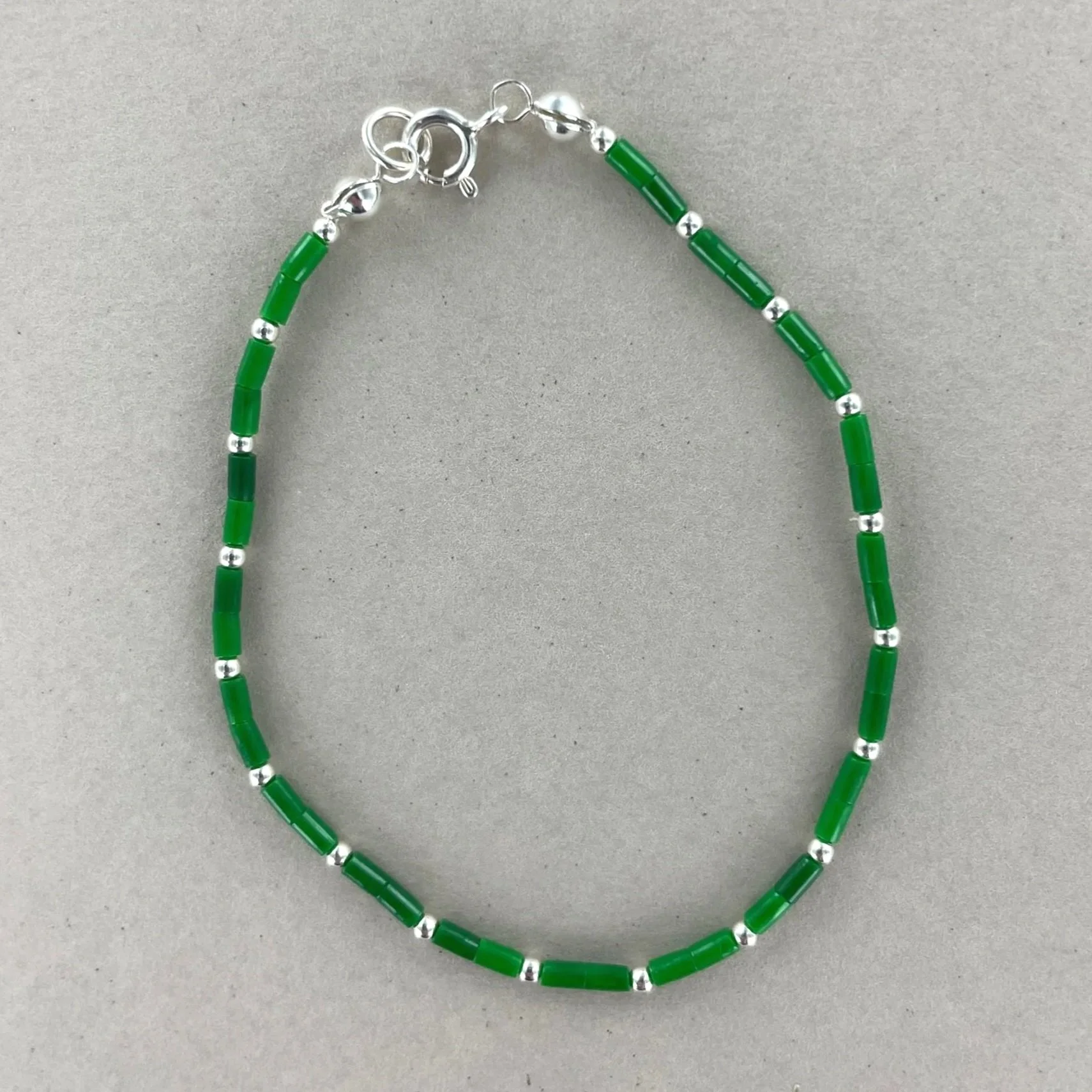 Malachite Heishi Bead Bracelet